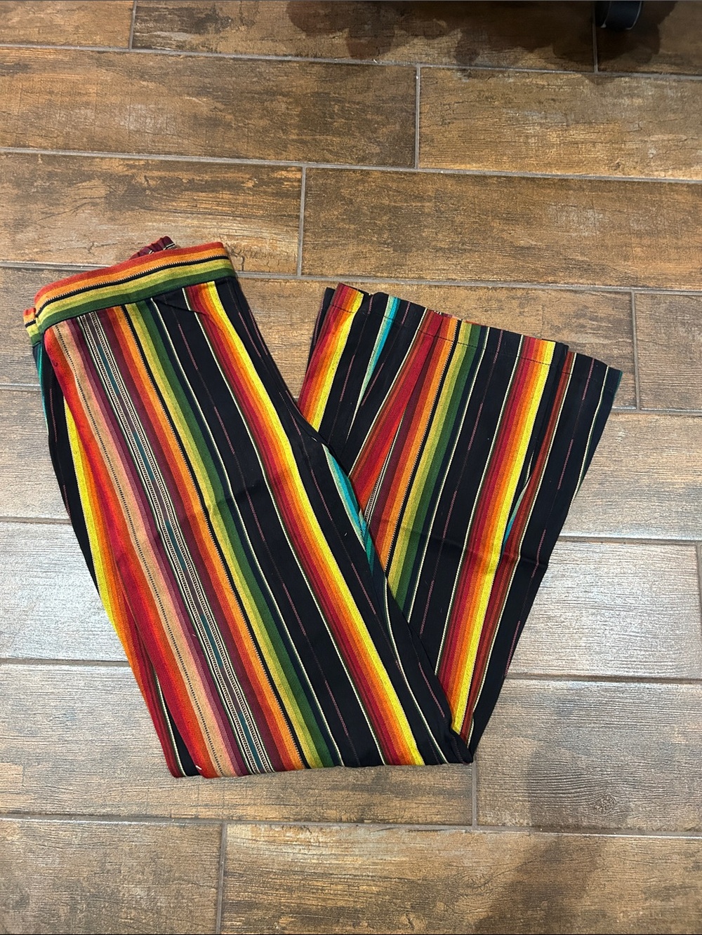 Wide Leg Striped Pants in Multi-Color